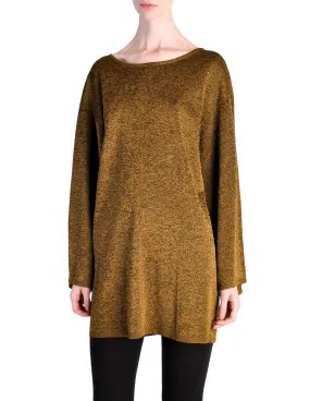 Alaïa Vintage Brown Gold Oversized Tunic Sweater