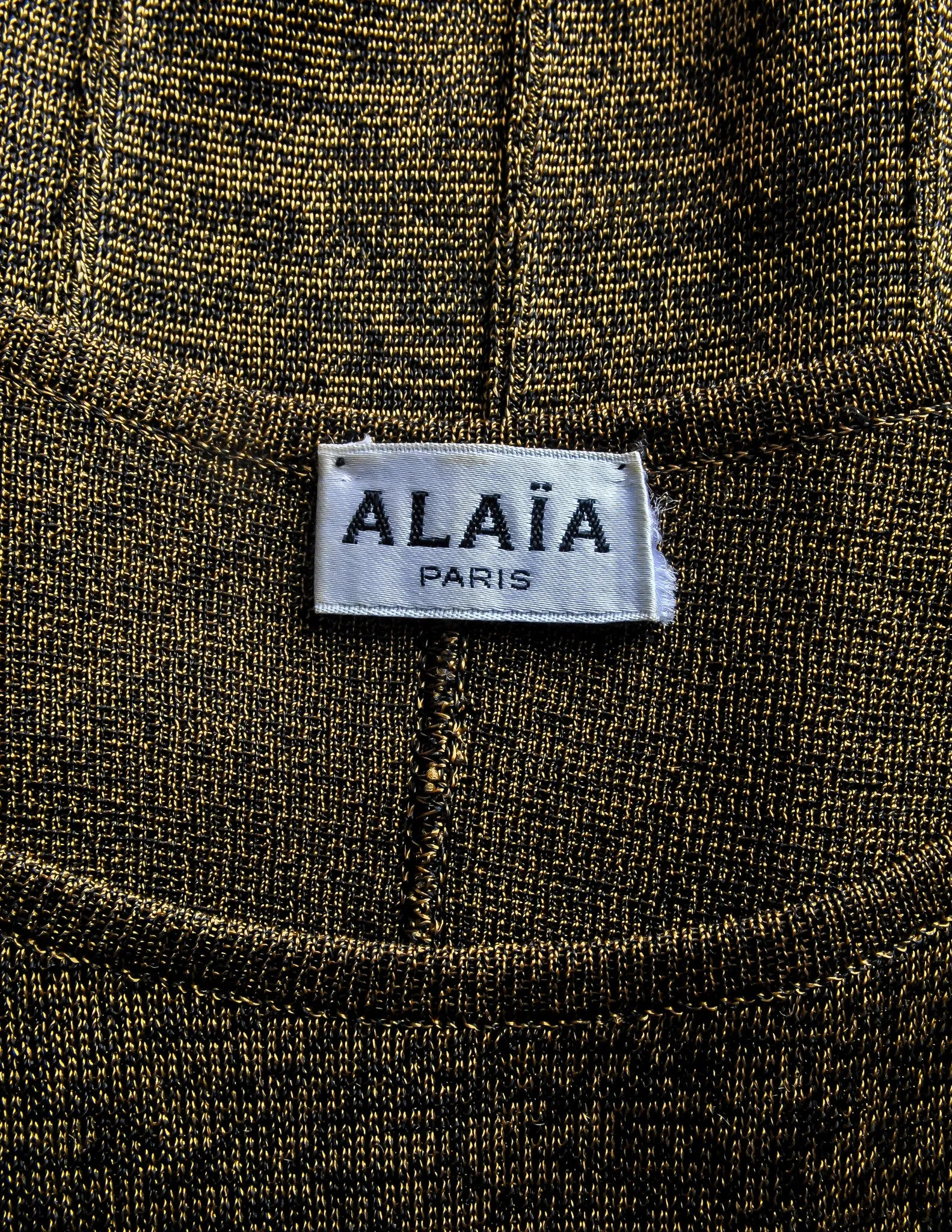 Alaïa Vintage Brown Gold Oversized Tunic Sweater