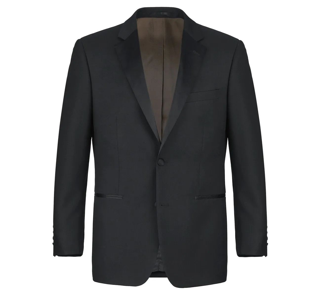 Alessandro Vitello by Renoir Satin Slim Fit Notched Lapel 2-Piece 100% Wool Tuxedo Suit RI508-1