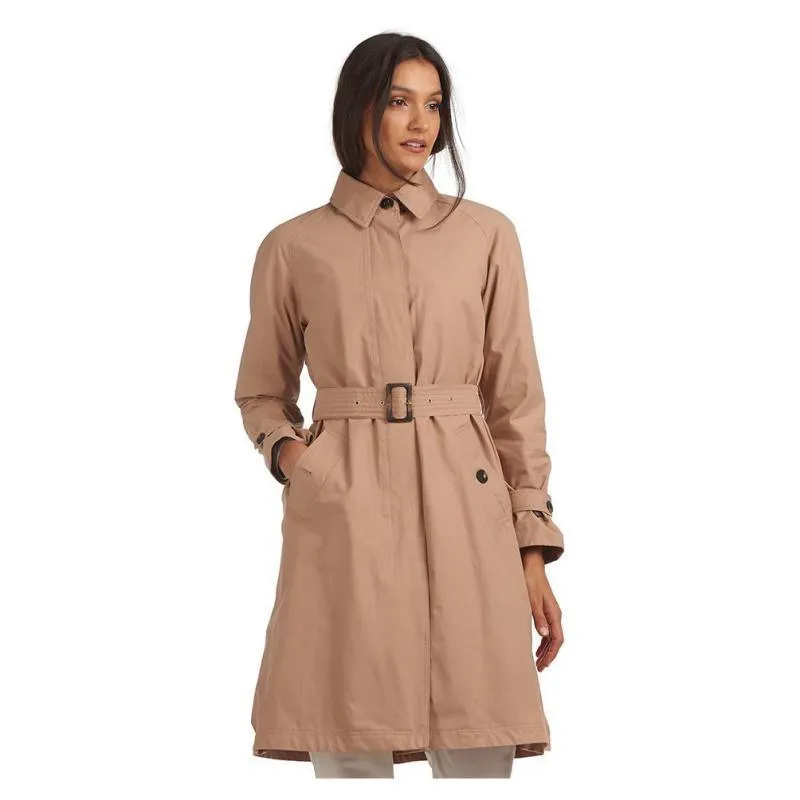 Barbour Findhorn Ladies Waterproof Trench Rain Jacket - Oatmeal