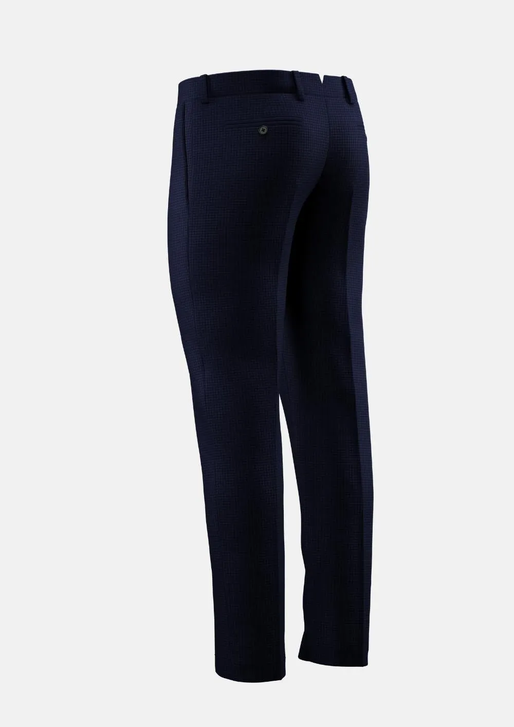 Blue Microcheck Pants