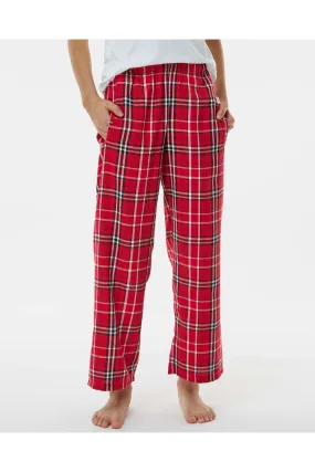 Boxercraft Youth Flannel Pants w/ Pockets - Red/White