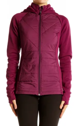 Burgundy Quilted Activewear Jacket