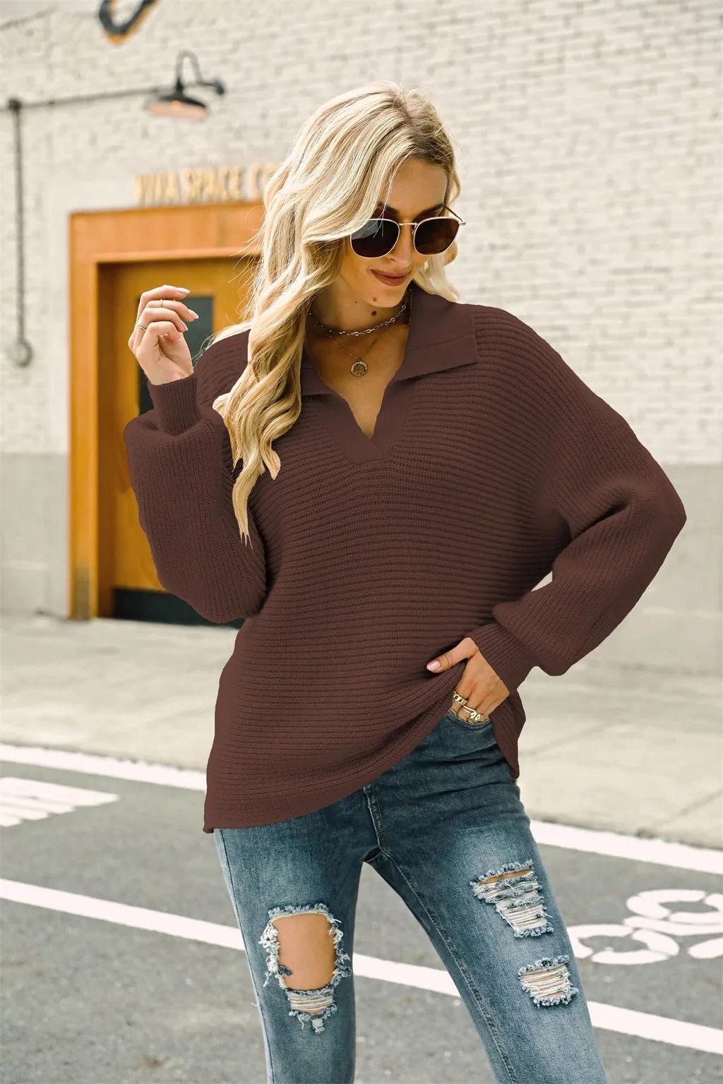 Casual Knitted Plus Sizes Pullover Sweaters