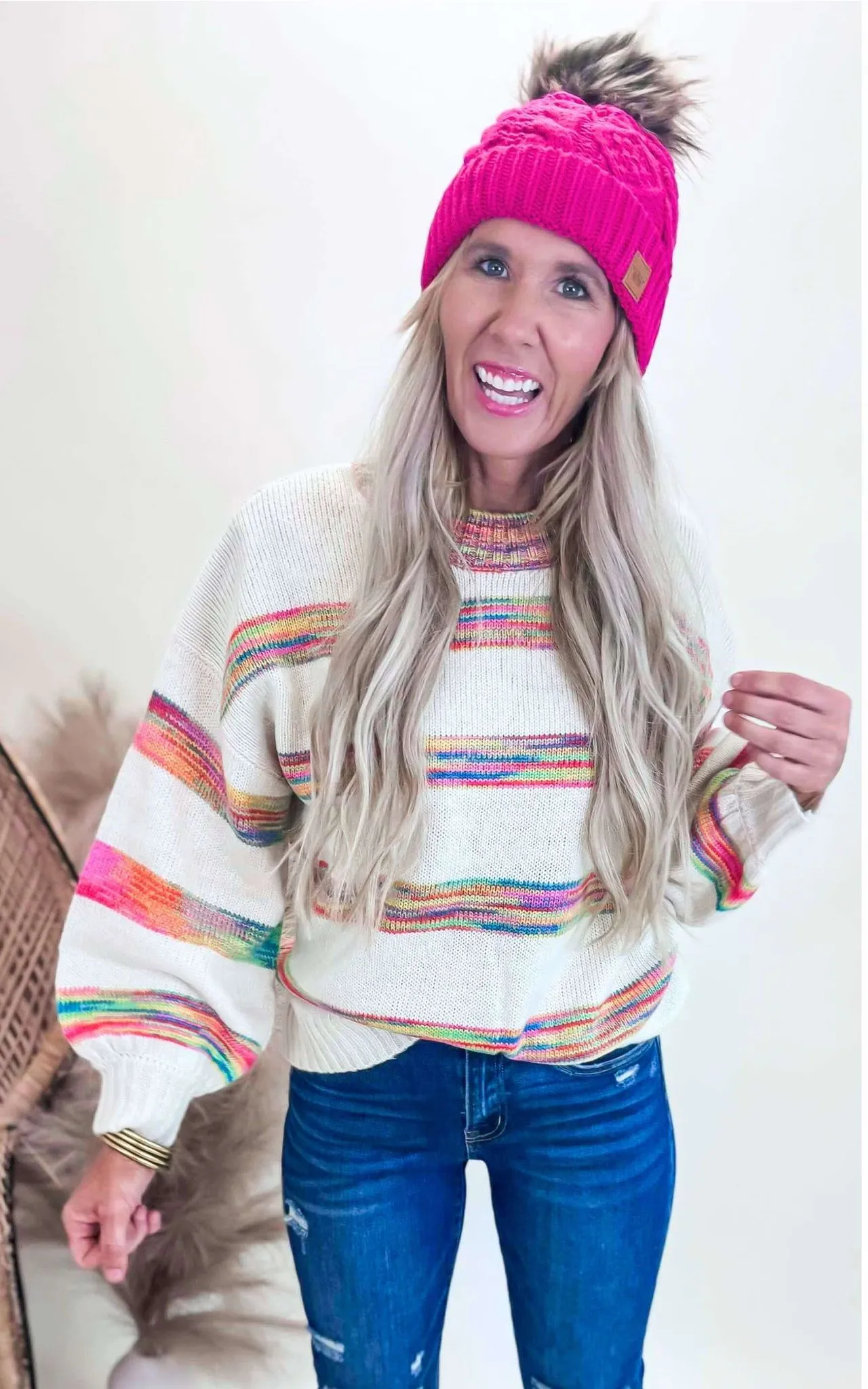 Chasing Rainbows Oversized Sweater