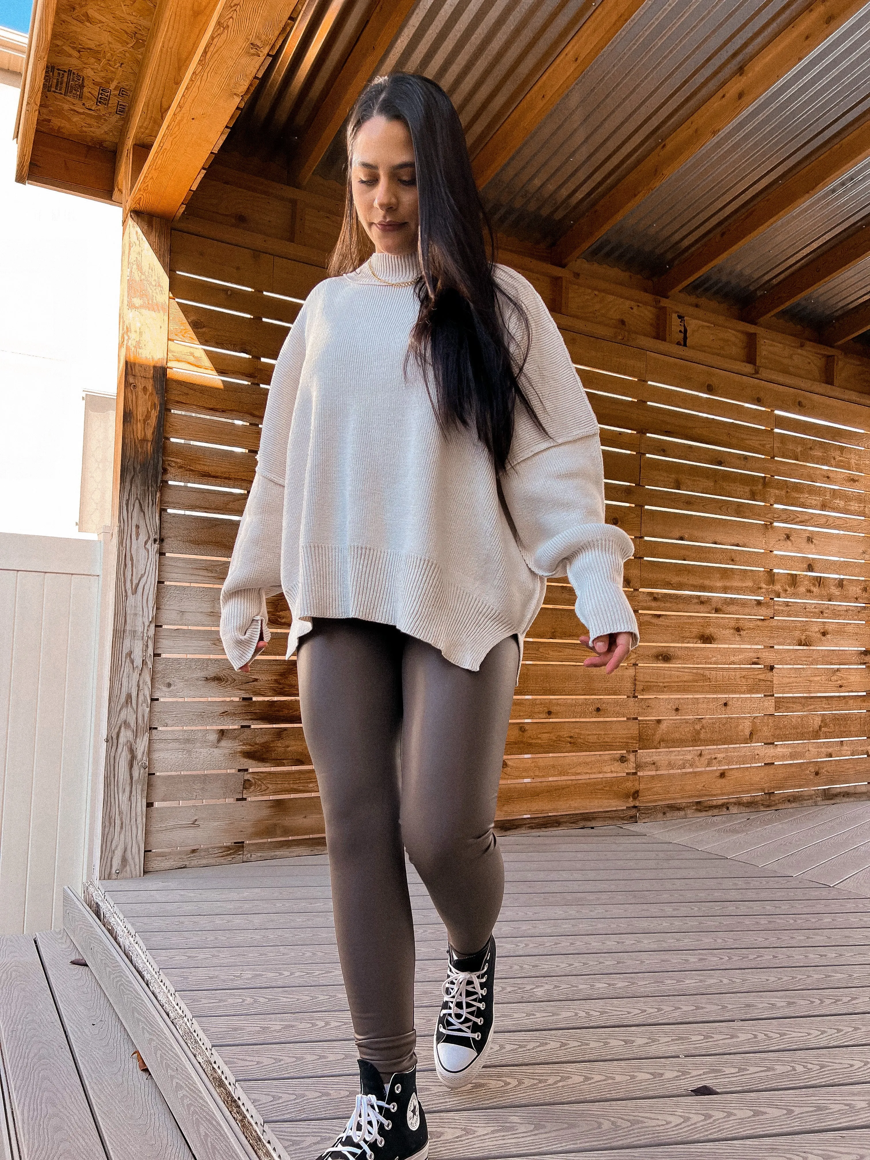 cold like my iced coffee oversized sweater (BONE) *XS-XL*