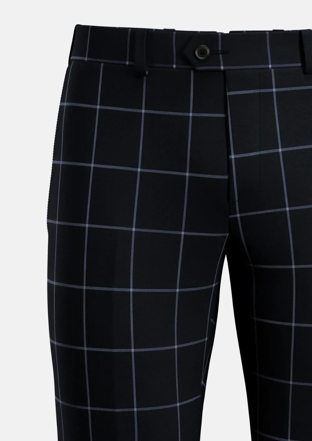 Deep Navy Windowpane Pants