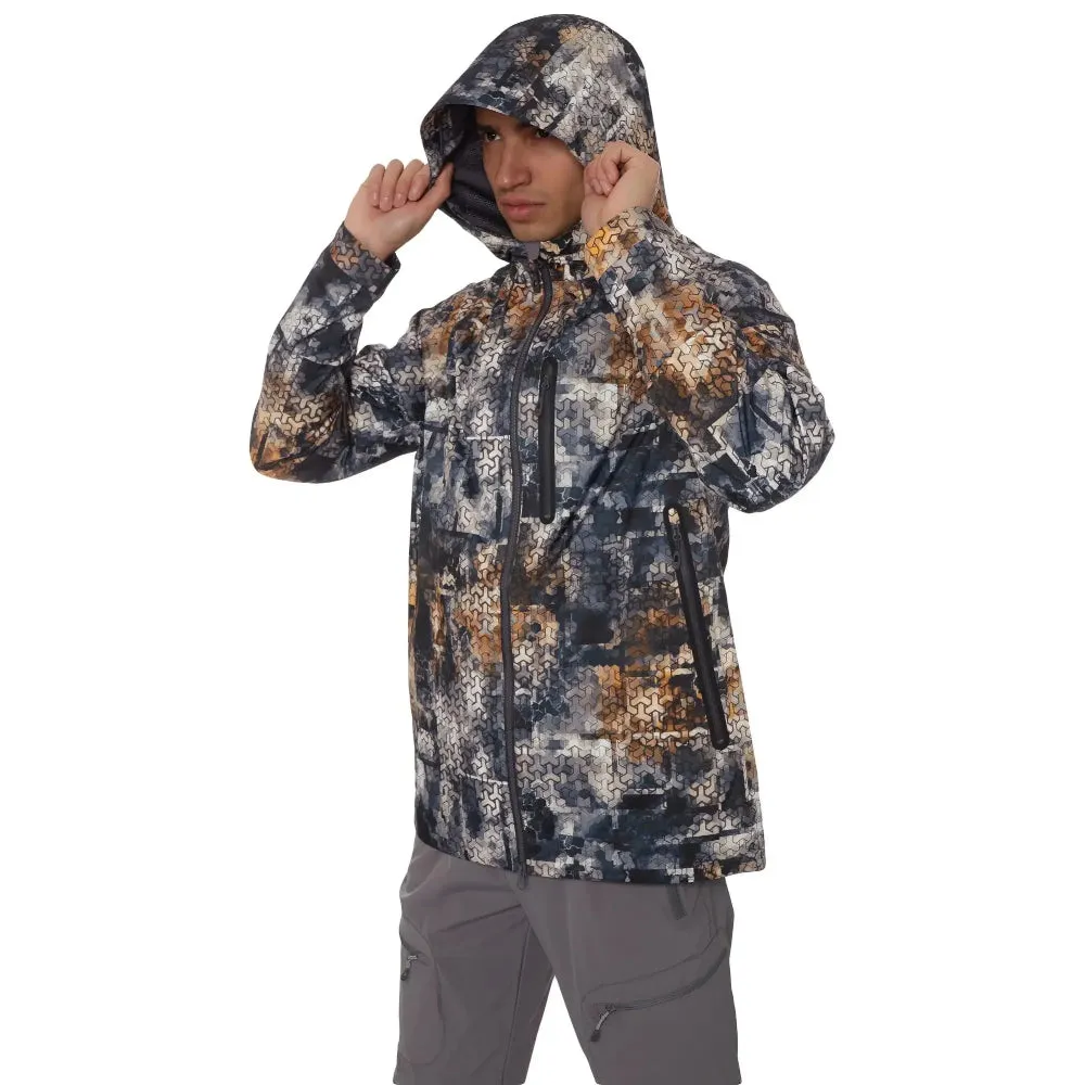 FHM Pharos Waterproof Camo Jacket 10000 mm Print Orange Grey