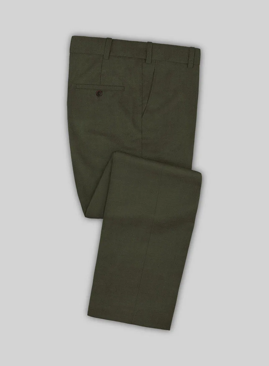 Fresco Olive Wool Pants