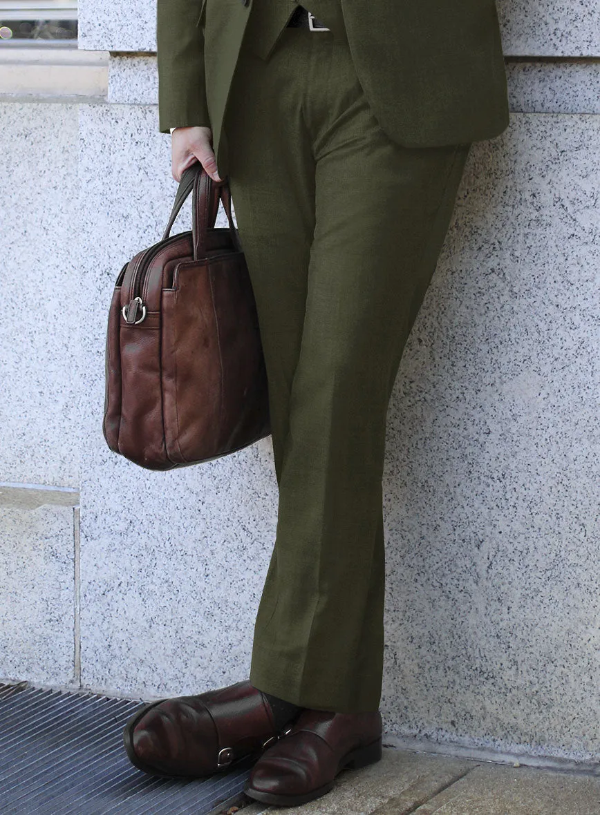 Fresco Olive Wool Pants