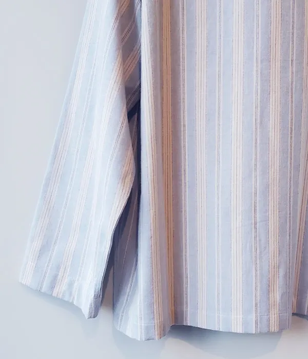 FUMIKA_UCHIDA/Striped Flannel/PAJAMA TOP(SKYBLUE)