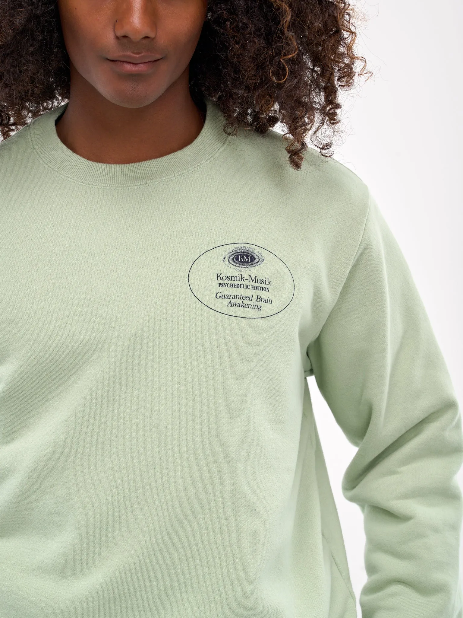 Graphic Crewneck Sweatshirt (UC2D4891-2-PALE-GREEN)