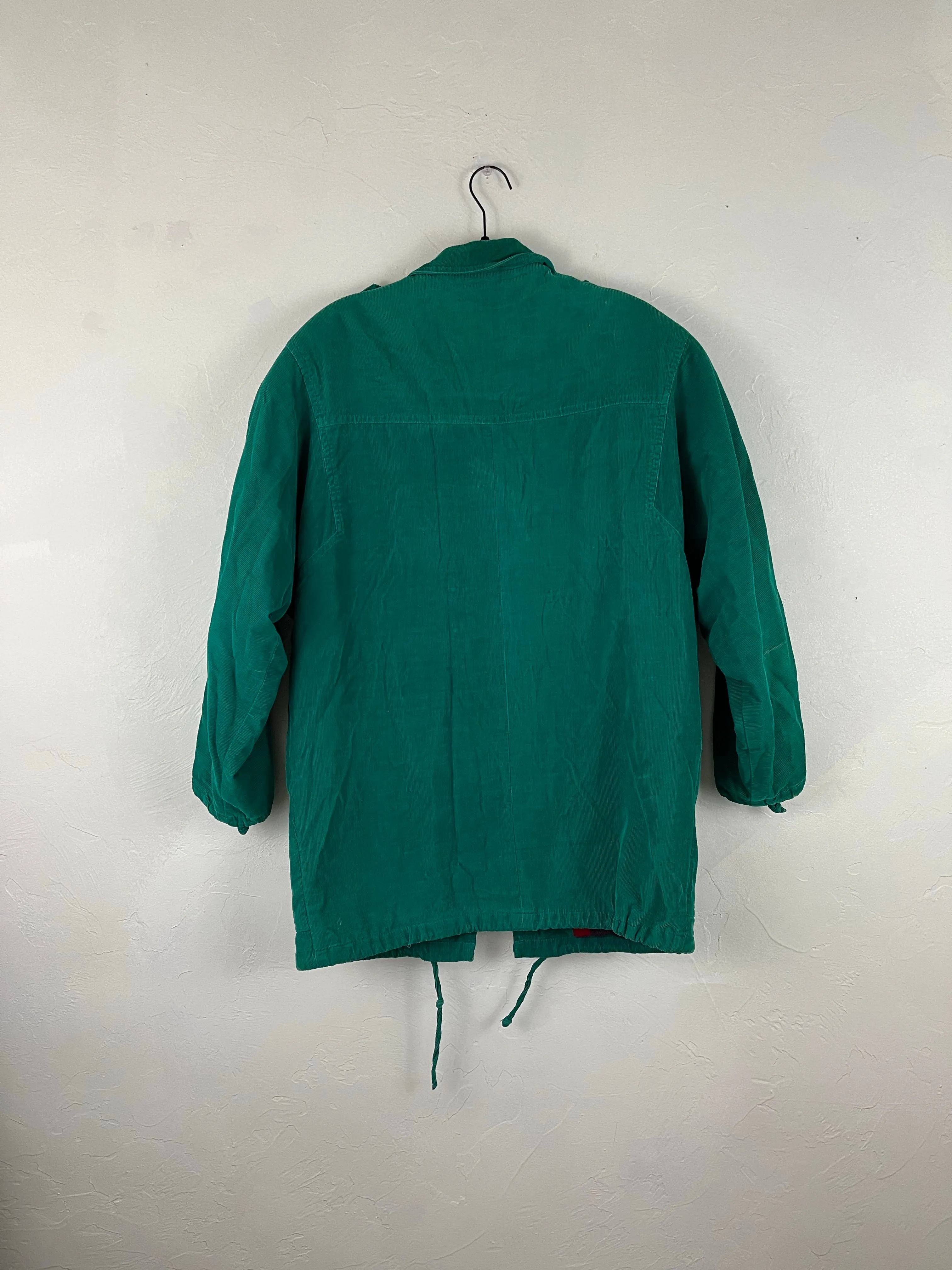 Green corduroy coat