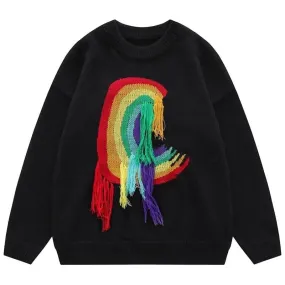 Knitted Rainbow Sweater