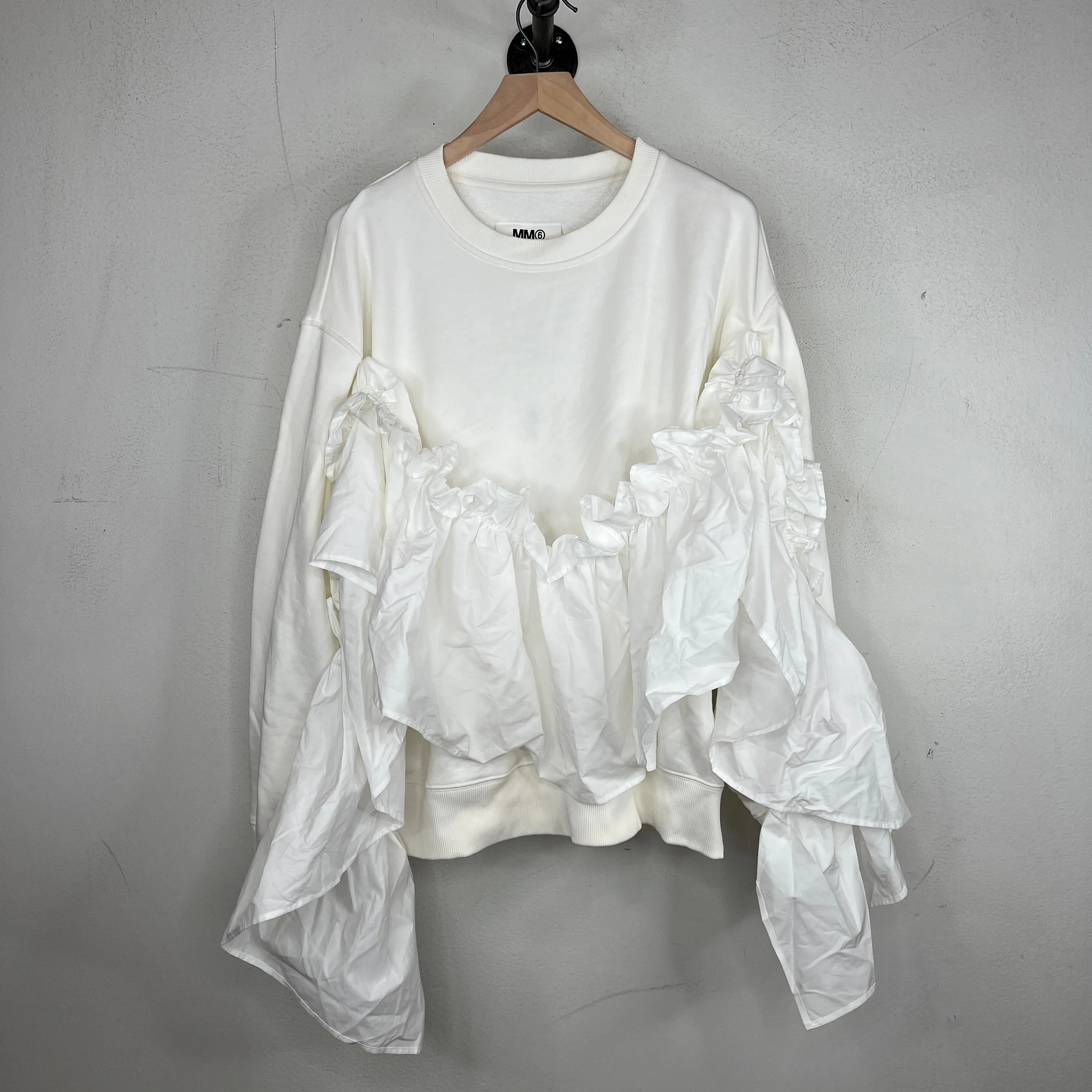 Margiela Frill White Crewneck