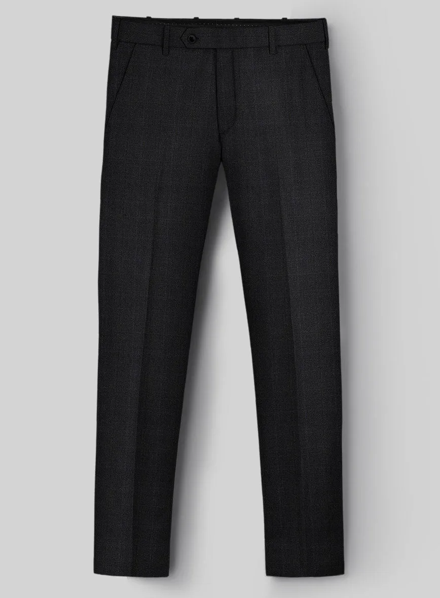 Napolean Artici Windowpane Charcoal Wool Pants