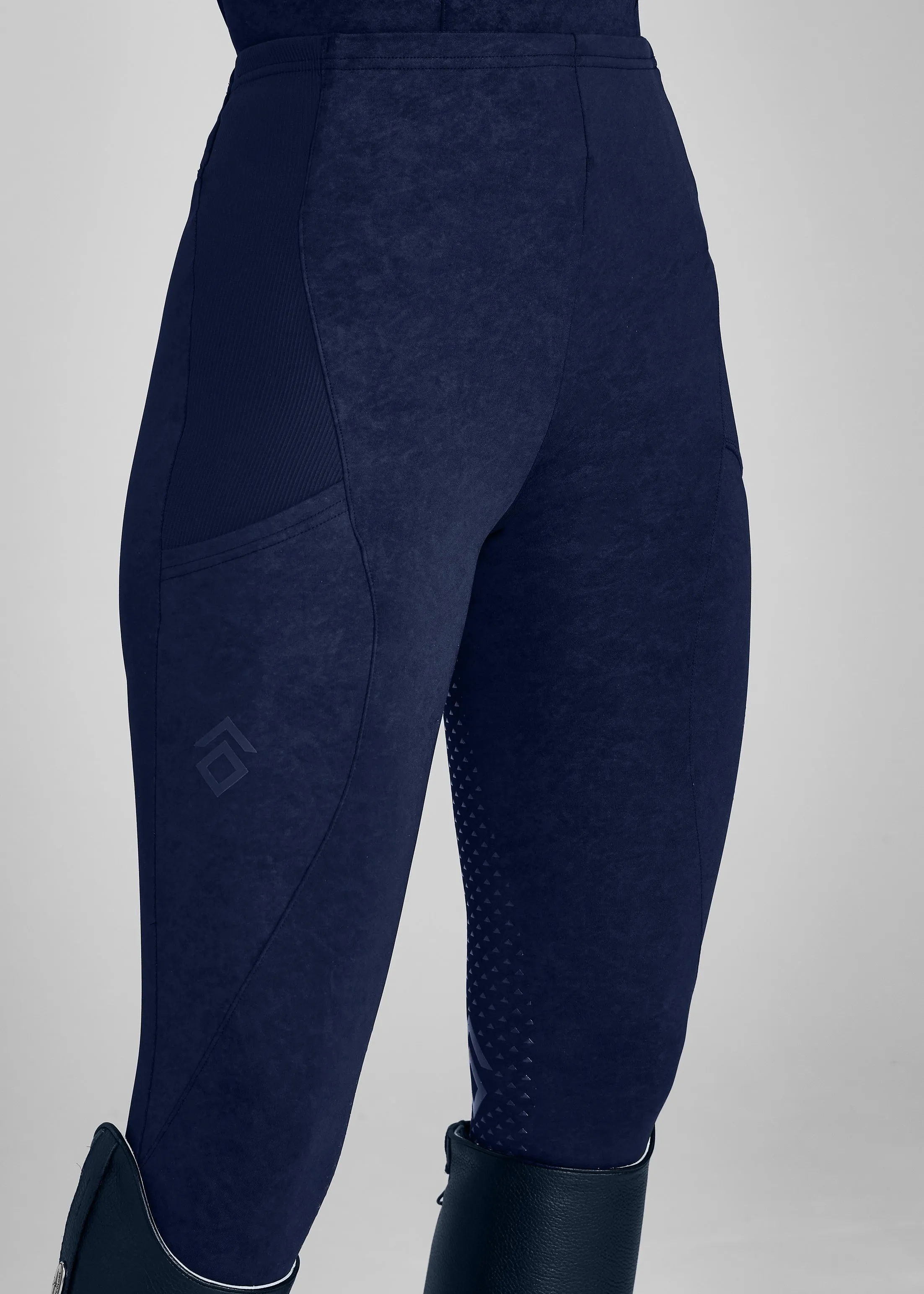 Navy Distressed Core Leggings Full Seat