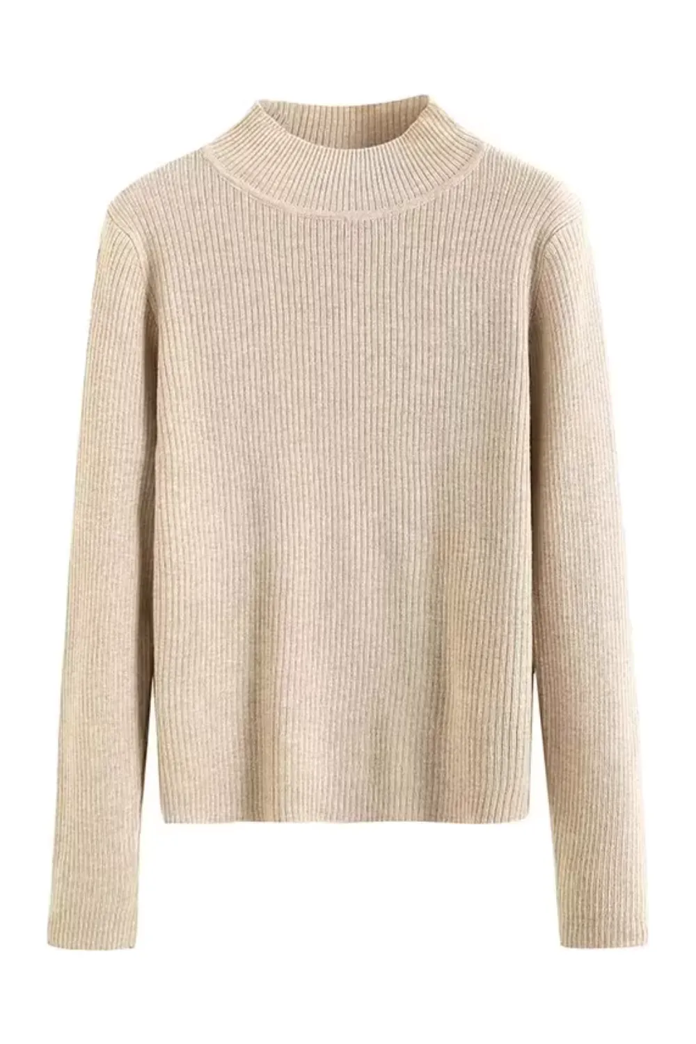 'Ophelia' Mock Neck Long Sleeves Knitted Sweater (5 Colors)