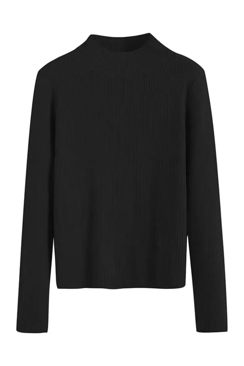 'Ophelia' Mock Neck Long Sleeves Knitted Sweater (5 Colors)