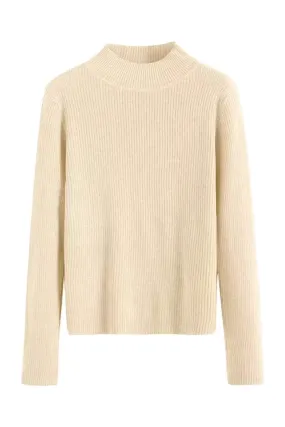 'Ophelia' Mock Neck Long Sleeves Knitted Sweater (5 Colors)