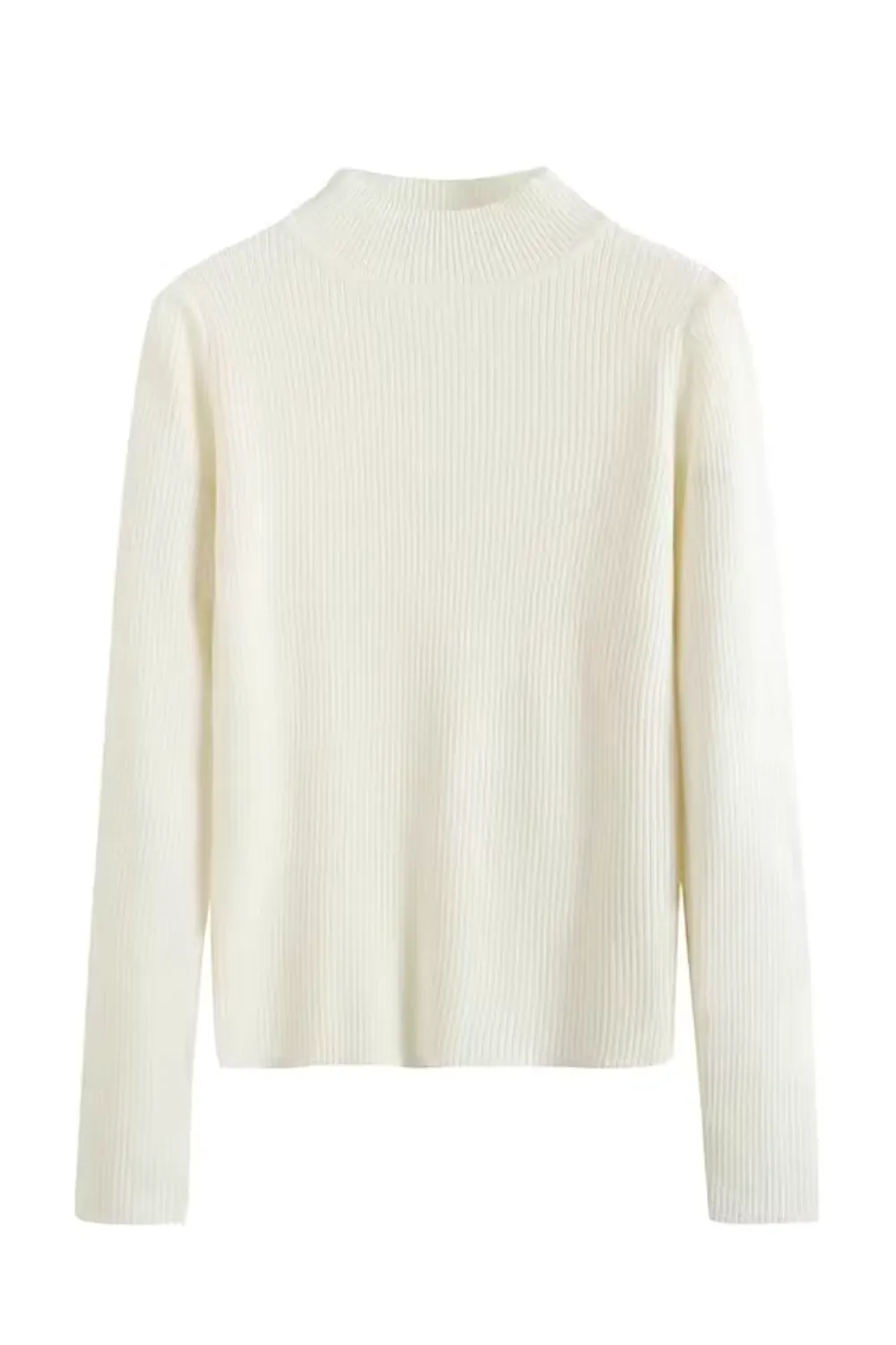 'Ophelia' Mock Neck Long Sleeves Knitted Sweater (5 Colors)