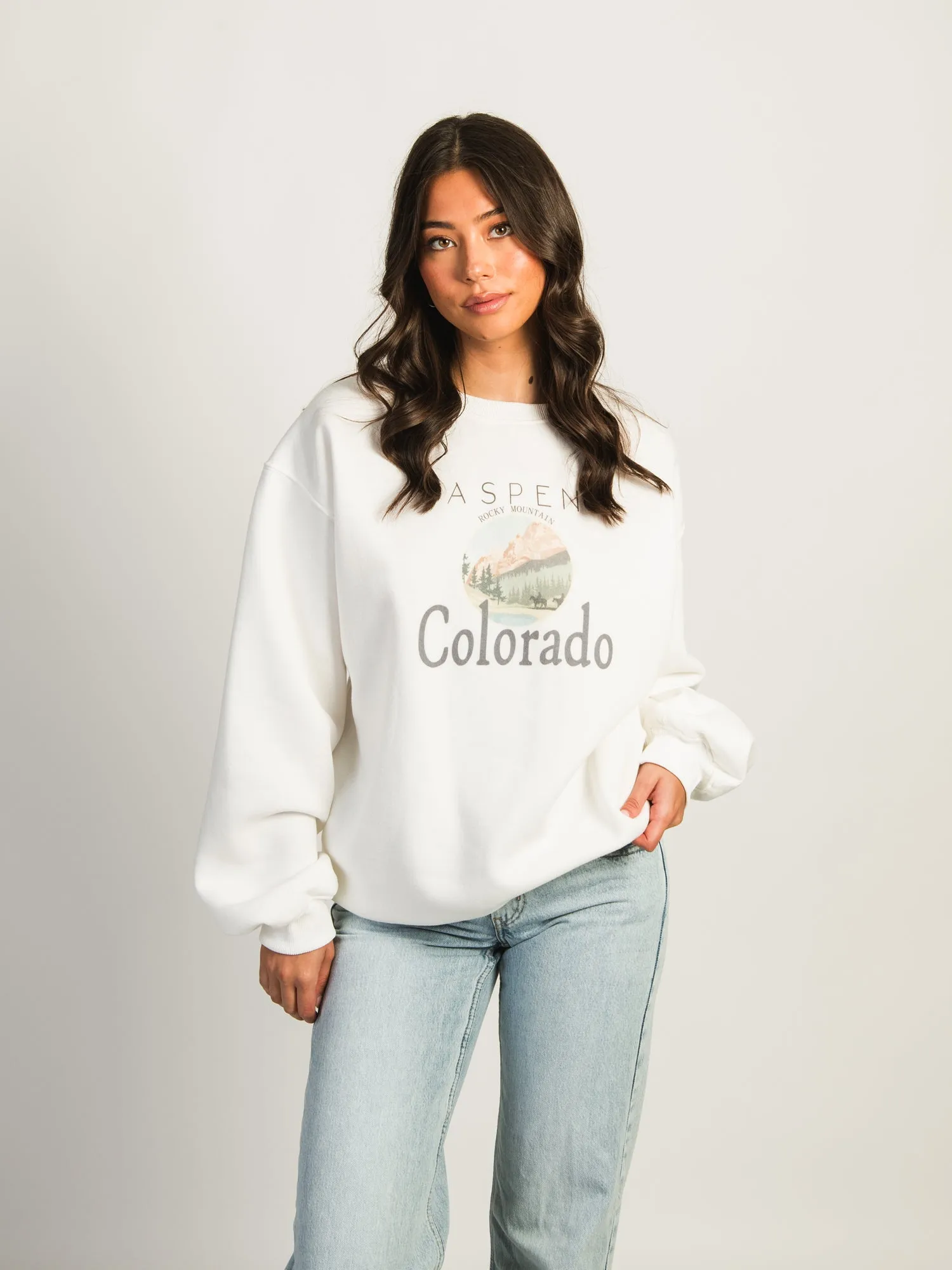 PRINCESS POLLY COLORADO OVERSIZED CREWNECK SWEATSHIRT