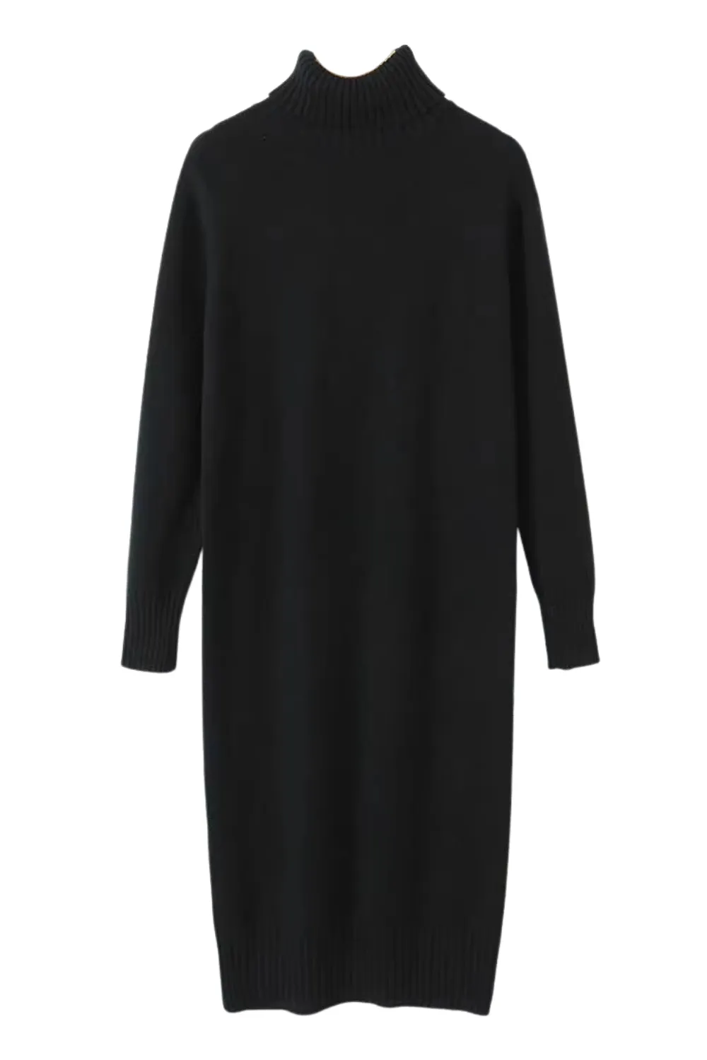 'Raine' Turtleneck Knitted Pullover Sweater Dress (3 Colors)