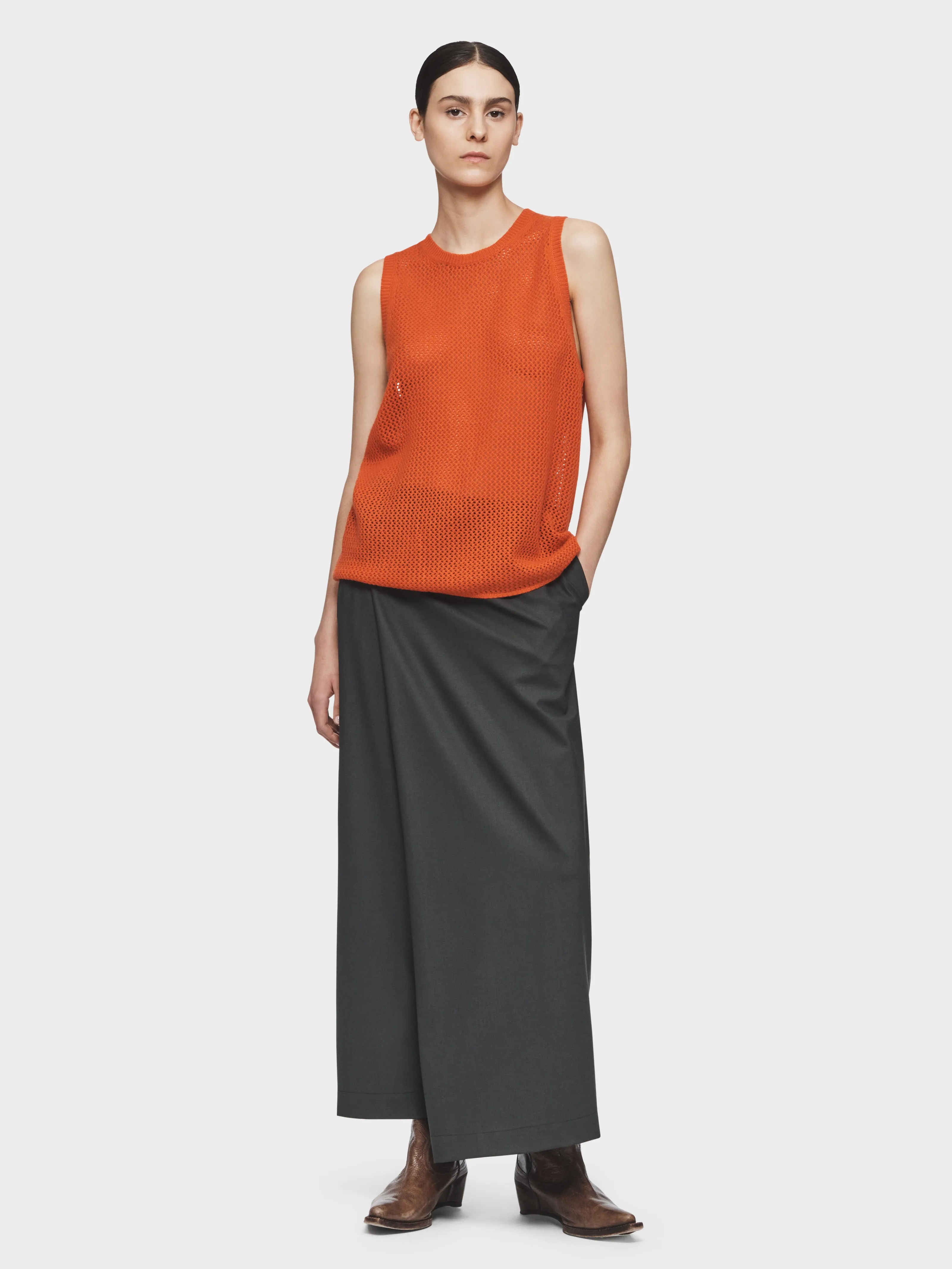 Tailored Wrap Pant in Asphalt