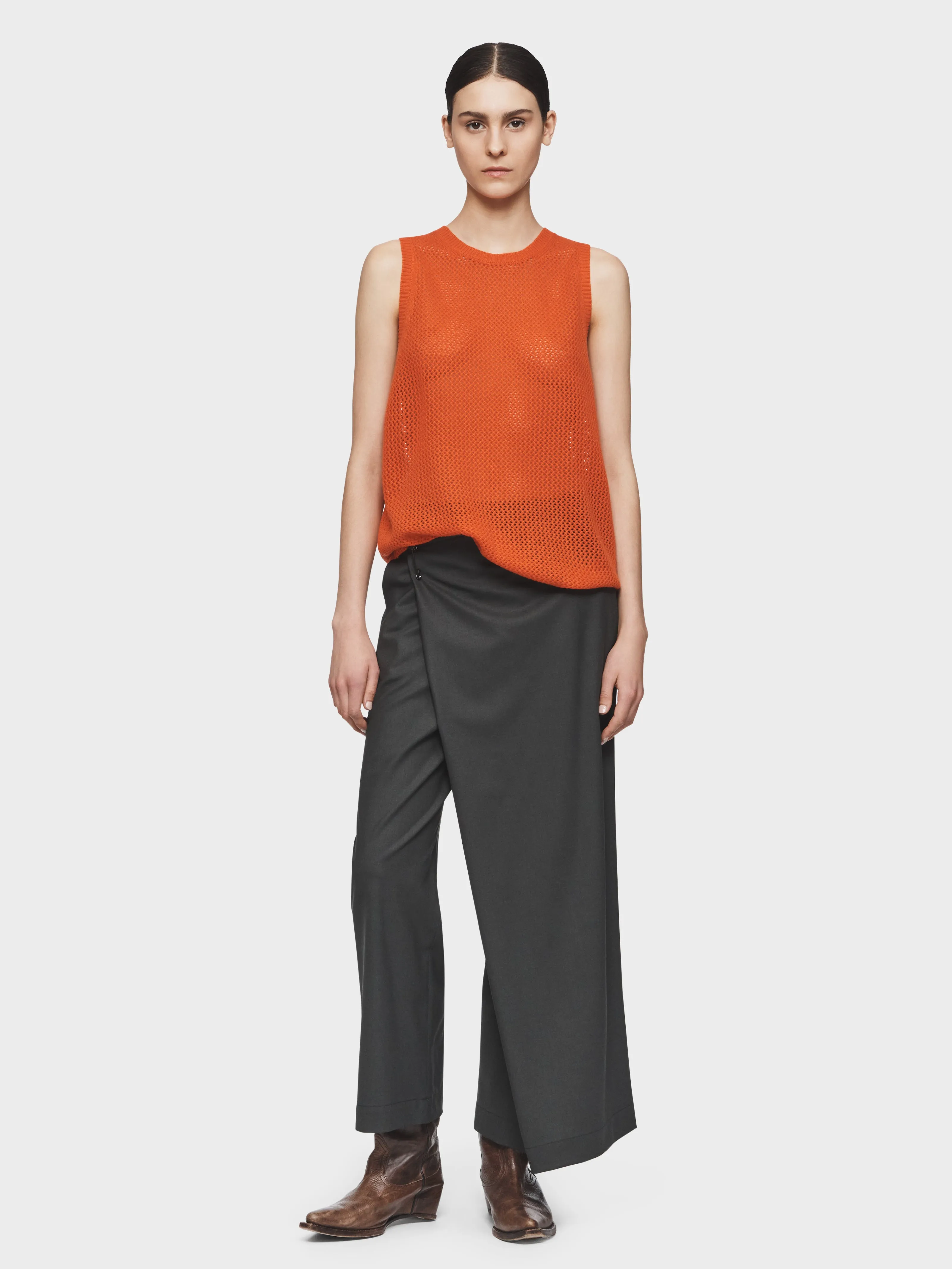 Tailored Wrap Pant in Asphalt