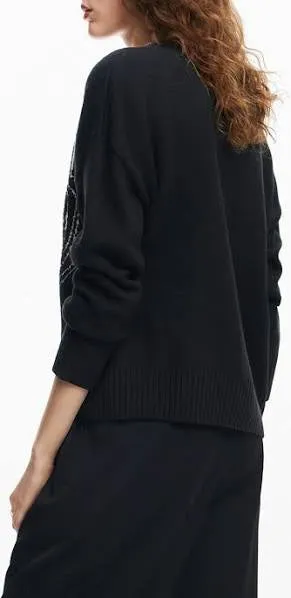 Toulouse Abstract Sweater Black