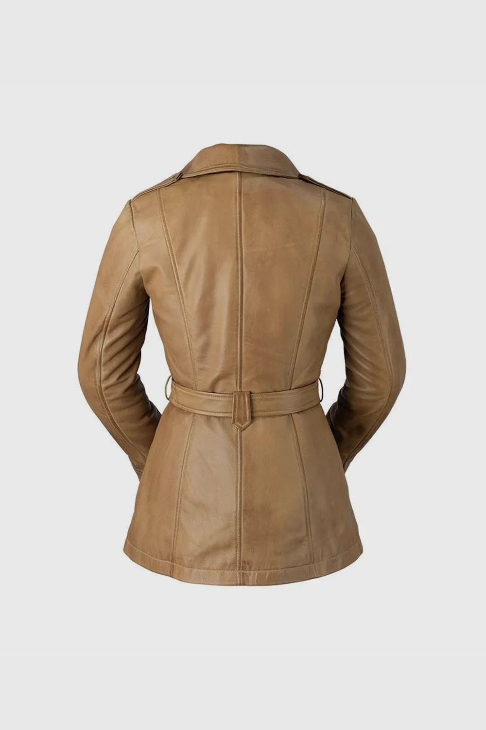 Traci Womens Leather Jacket Camel