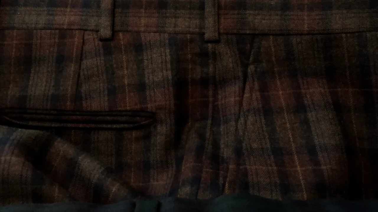 Vintage Blazer Mates USA-Plaid Flannel Wool Fashion Trousers- size 36x30