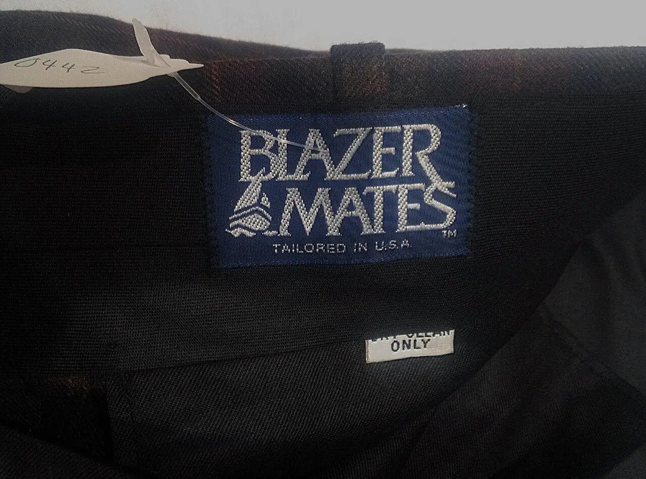 Vintage Blazer Mates USA-Plaid Flannel Wool Fashion Trousers- size 36x30