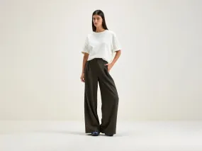 Volkert wide tailored trousers (242 / W / EBONY)