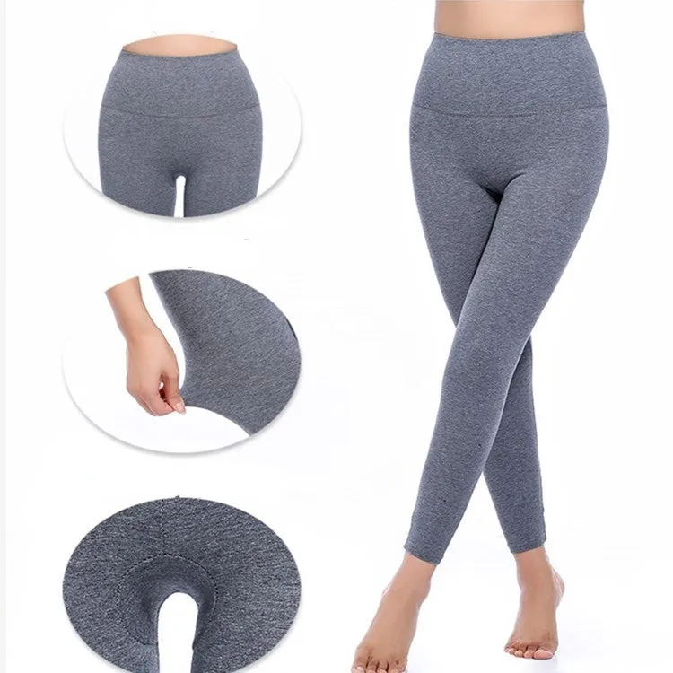 Wjczt Cotton Thermal Leggings Female High Waist Thin Flexiable Fashion Solid Tight Body Pants Plus Size Clothing Women теплые колготки