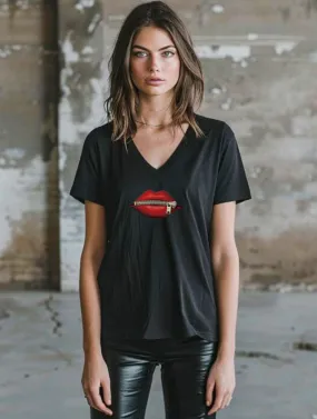 ZIP IT OVERSIZED TEE - BLACK